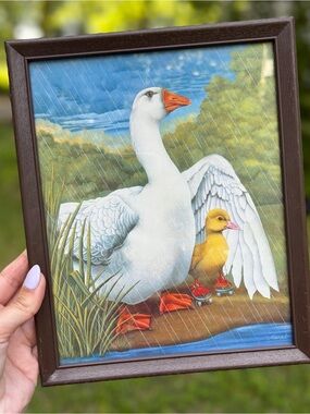 Vintage 70s/80s Mother Goose Framed Art